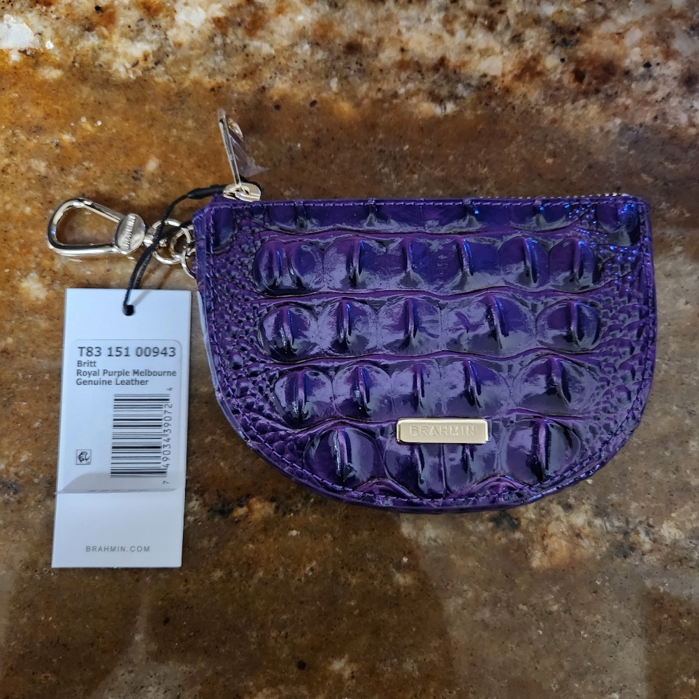 Brahmin Britt Coin Purse - Royal Purple - New with Tags!